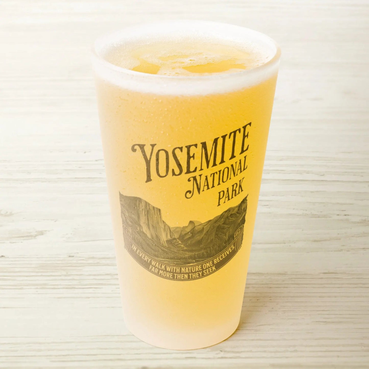 Yosemite Valley John Muir Frosted Pint Glass 16oz