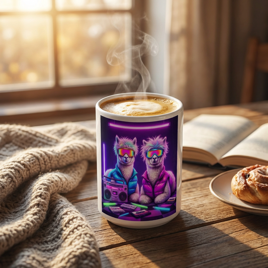 Après-Ski Alpacas - Boombox Bunny Hill - 15oz Mug