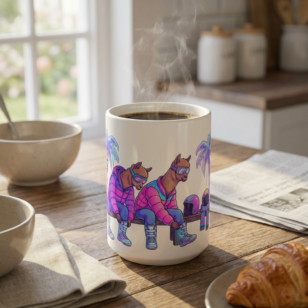 Après-Ski Alpacas - Retro Rental Shop - 15oz Mug