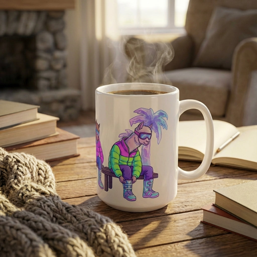Après-Ski Alpacas - Retro Rental Shop - 15oz Mug