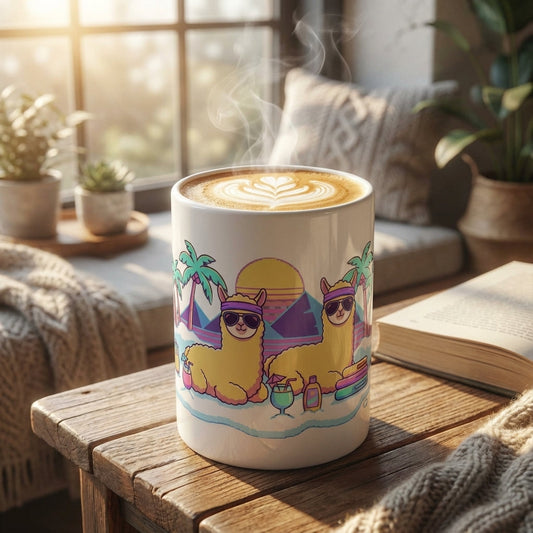Après-Ski Alpacas - Sun-Soaked Shredders - 15oz Mug