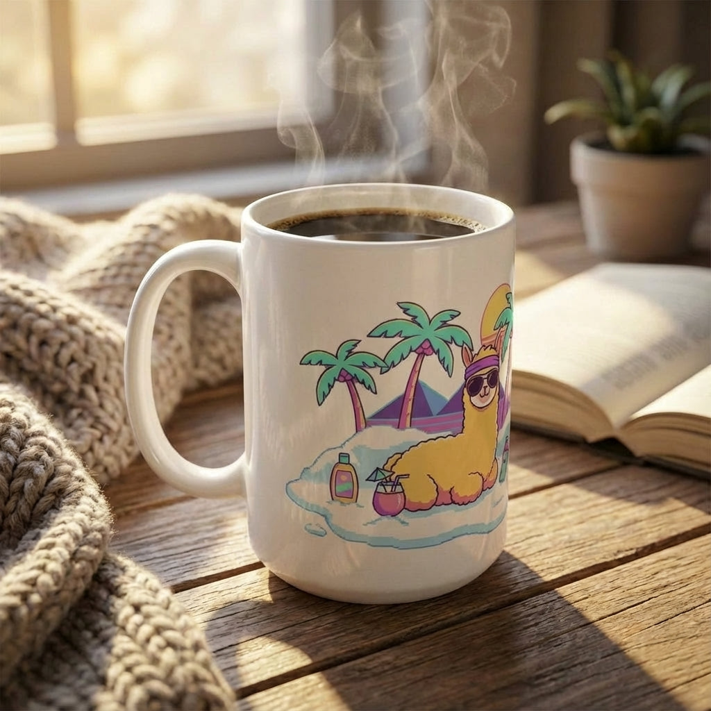 Après-Ski Alpacas - Sun-Soaked Shredders - 15oz Mug