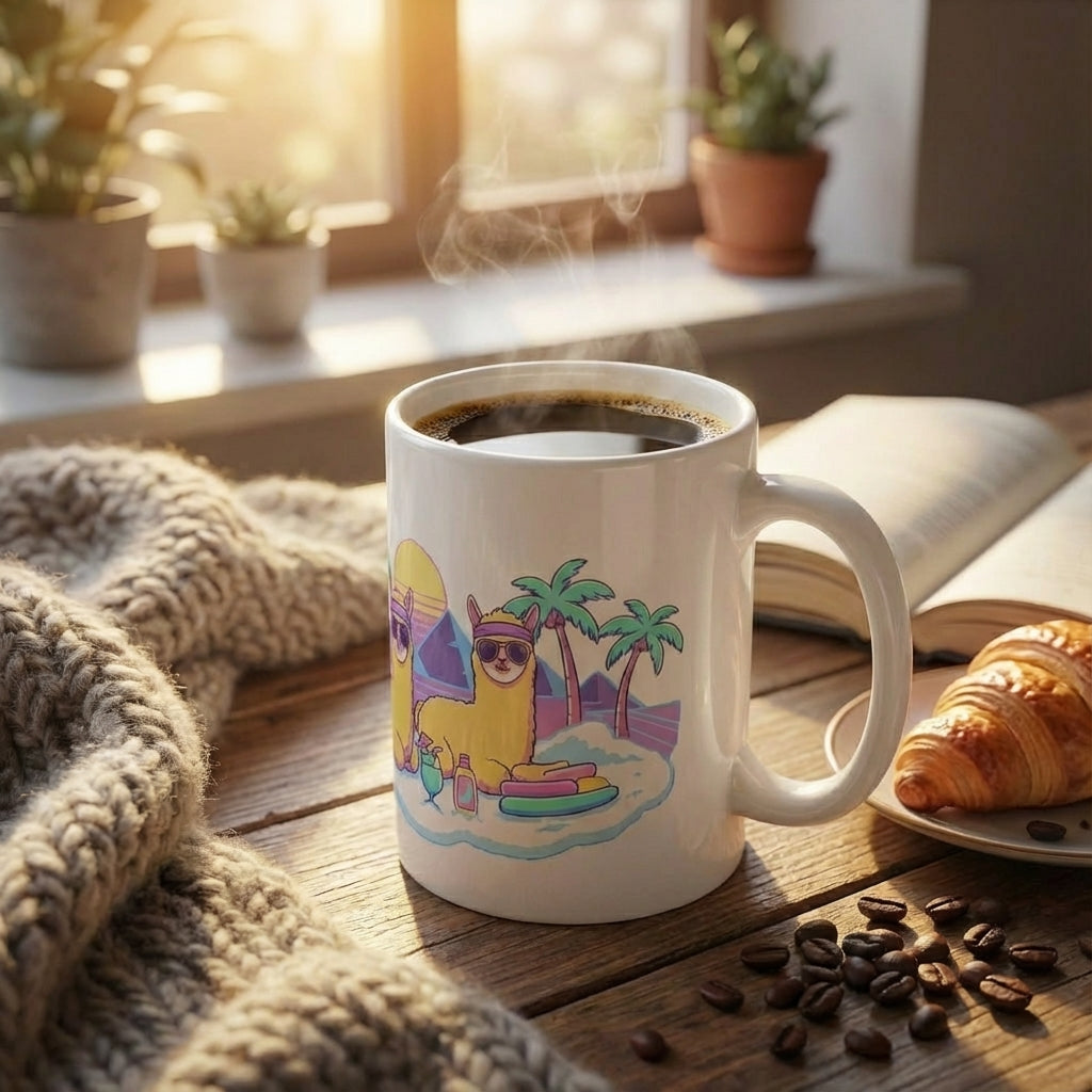 Après-Ski Alpacas - Sun-Soaked Shredders - 15oz Mug
