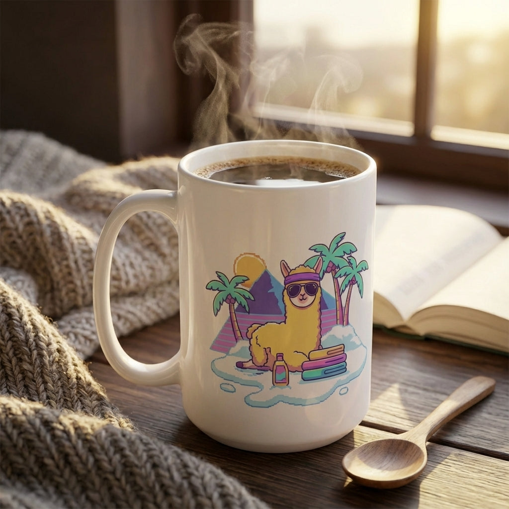Après-Ski Alpacas - Sun-Soaked Shredders - 15oz Mug