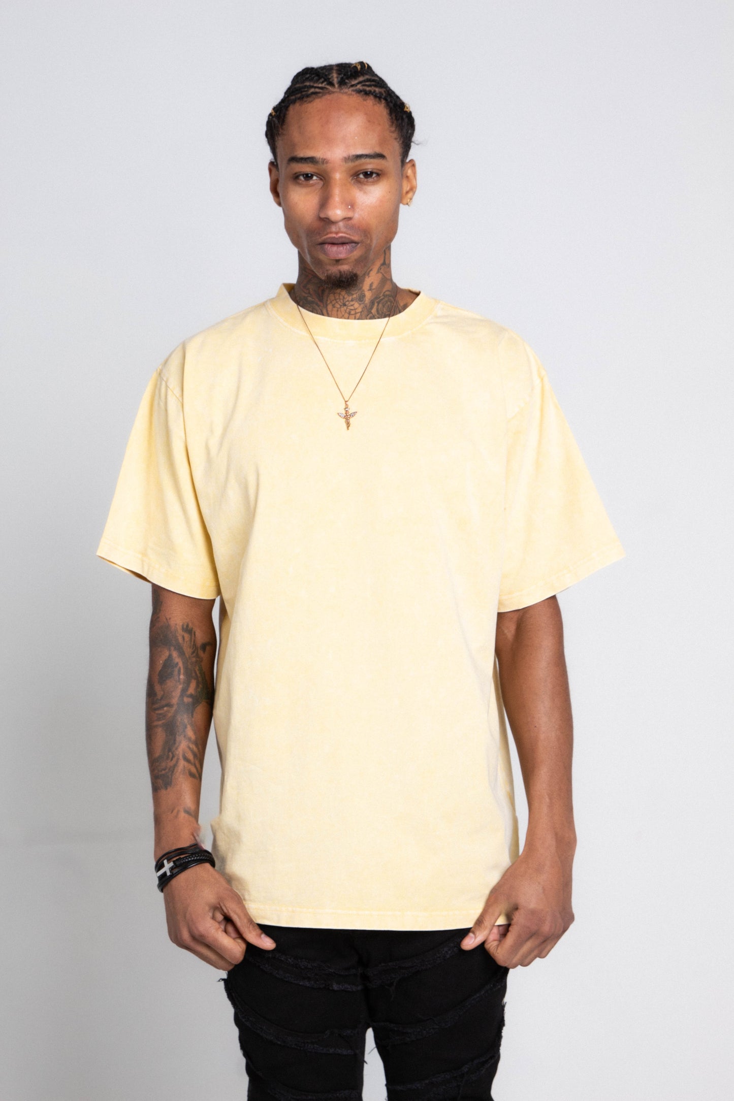 AJPT300GM STONE WASH HEAVY TEE