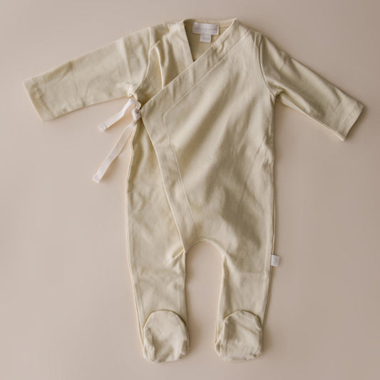 Cotton Footed Kimono  | Buttercream