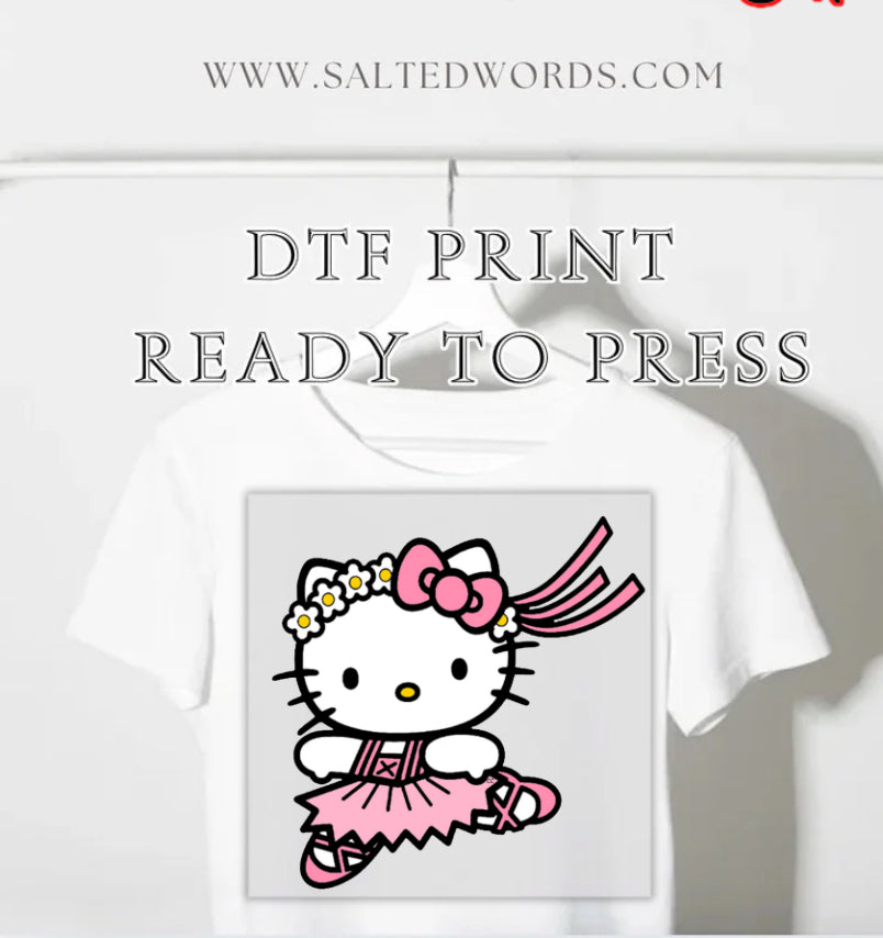 Hello kitty dancing hello kitty kids print DTF print