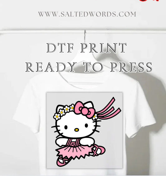 Hello kitty dancing hello kitty kids print DTF print