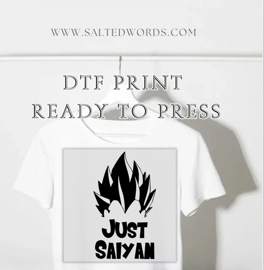 Just saiyan Dragon ball a goku DTF print