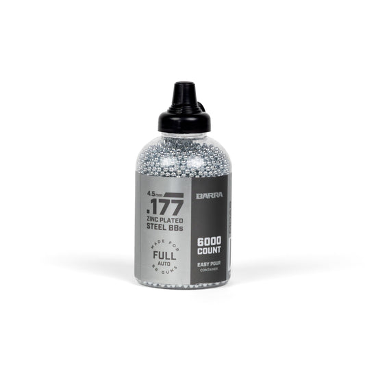 .177 cal/4.5mm Zinc Plated Steel BBs - 6,000 Count