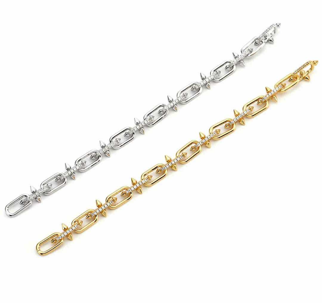 BG515G B.Tiff Gold Talon Chain Bracelet