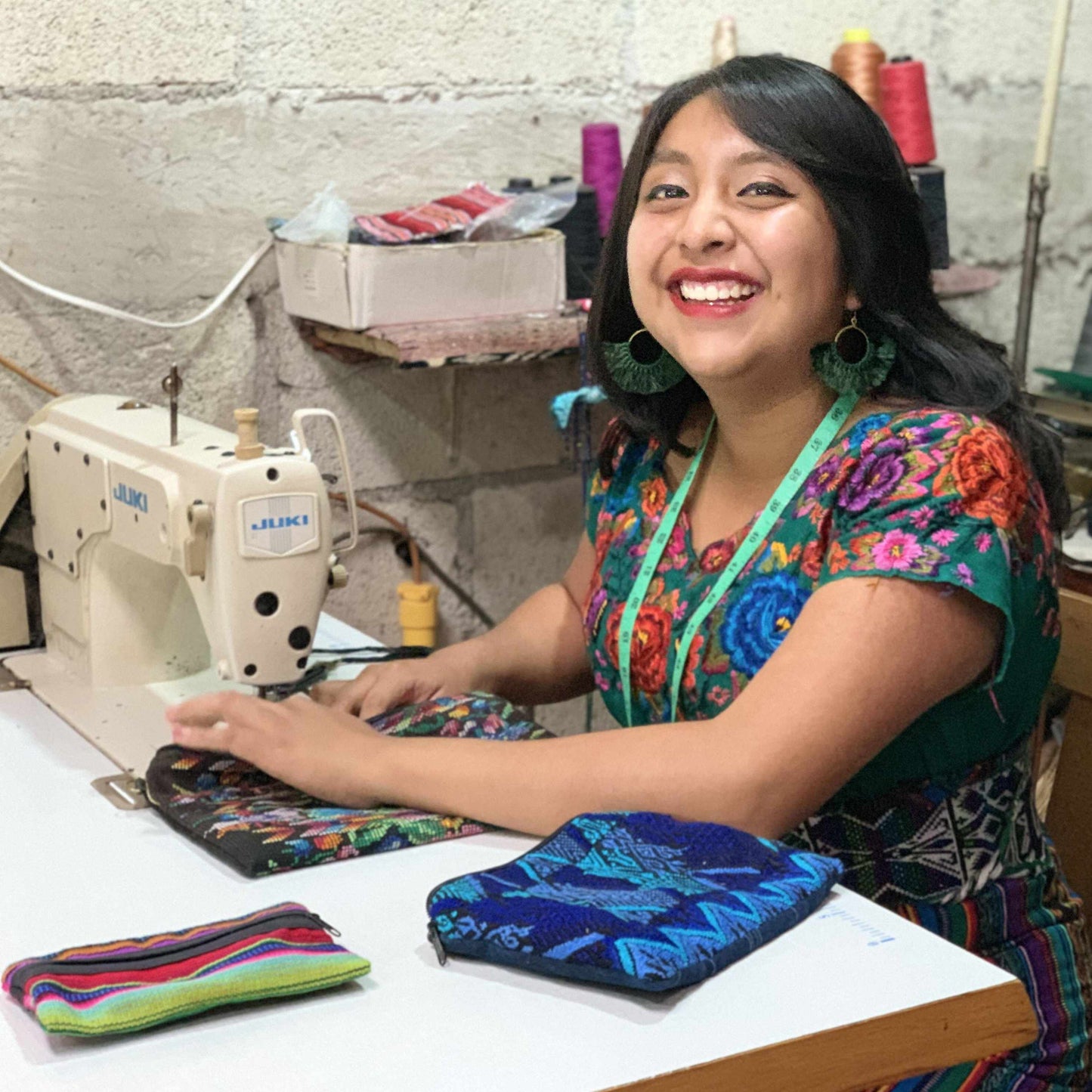Maya Up-cycled Huipil Cosmetic One-of-a-Kind Bag (Tiny) - Guatemala