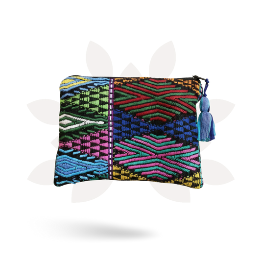 Maya Up-cycled Huipil Cosmetic One-of-a-Kind Bag (XL) - Guatemala