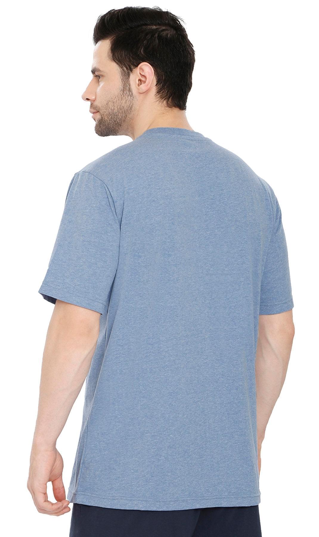 Men’s Heavyweight Short Sleeve Crew Neck T-Shirt – Regular Fit Cotton Blend with Chest Pocket