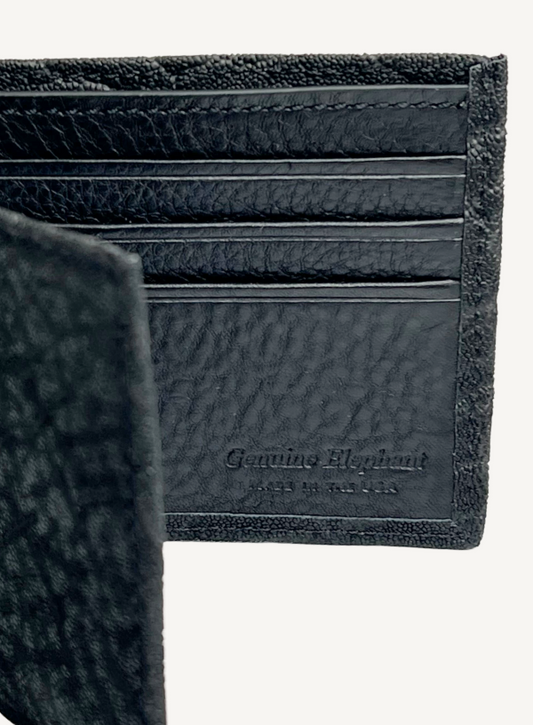 Black Genuine Elephant Wallet | BPW7686