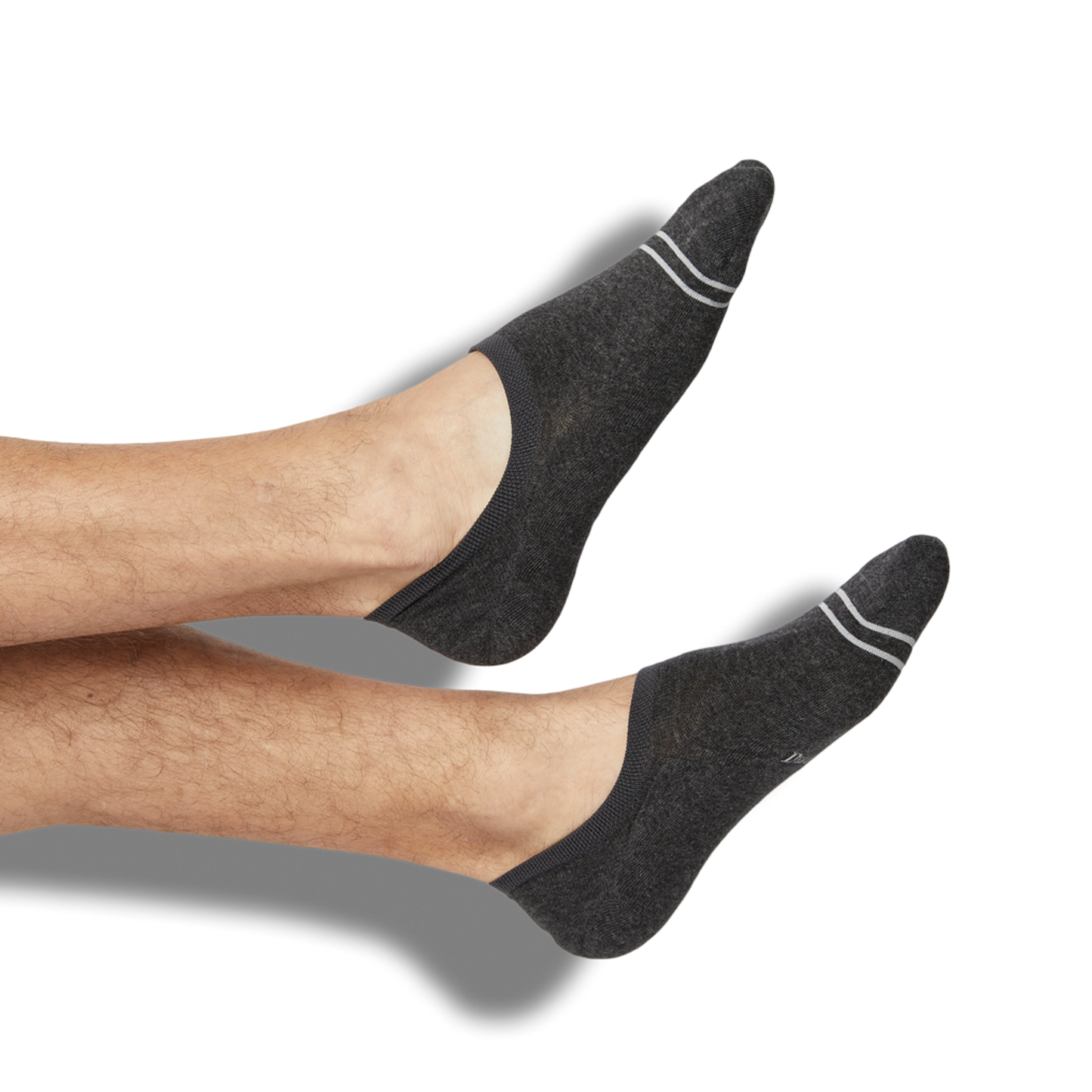 Beau Charcoal No Show Socks