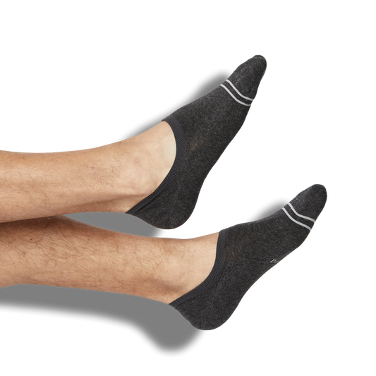 Beau Charcoal No Show Socks
