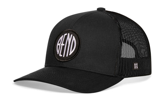 Bend Trucker Hat  |  Black Bend Snapback