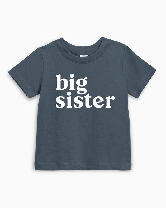 Big Sister Organic Cotton Kids T-Shirt – Baby & Youth Matching Family Announcement Tee