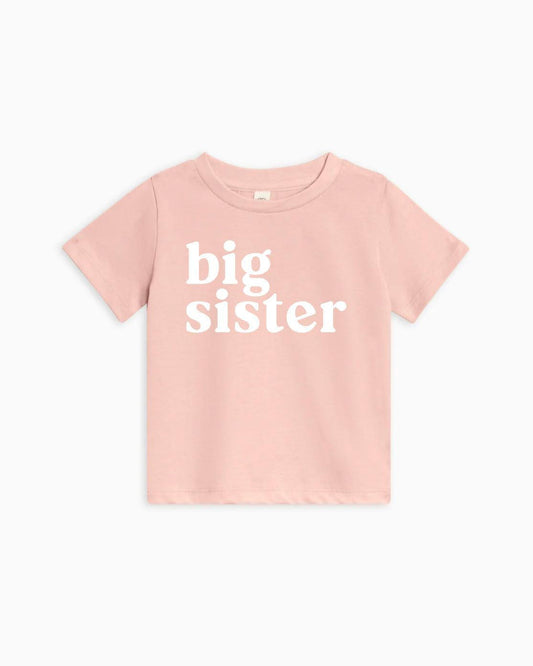 Big Sister Organic Cotton Kids T-Shirt – Baby & Youth Matching Family Announcement Tee