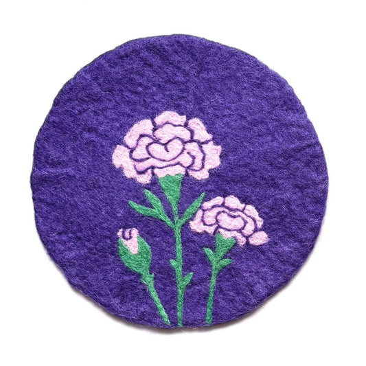 Birth Month Flower Felt Trivet