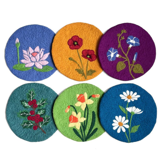 Birth Month Flower Felt Trivet