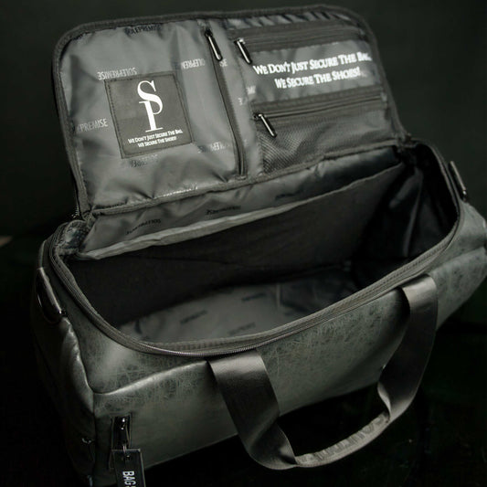 Black Leather Sneaker Duffle