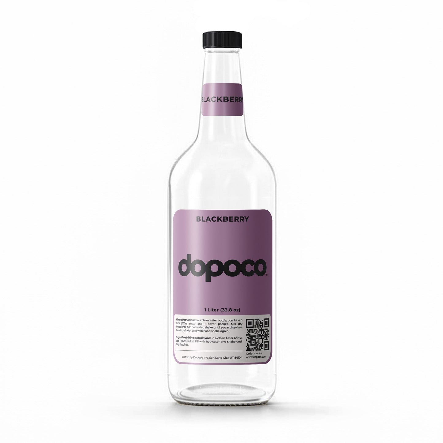Glass Bottle - 1 Labeled Bottle with Cap