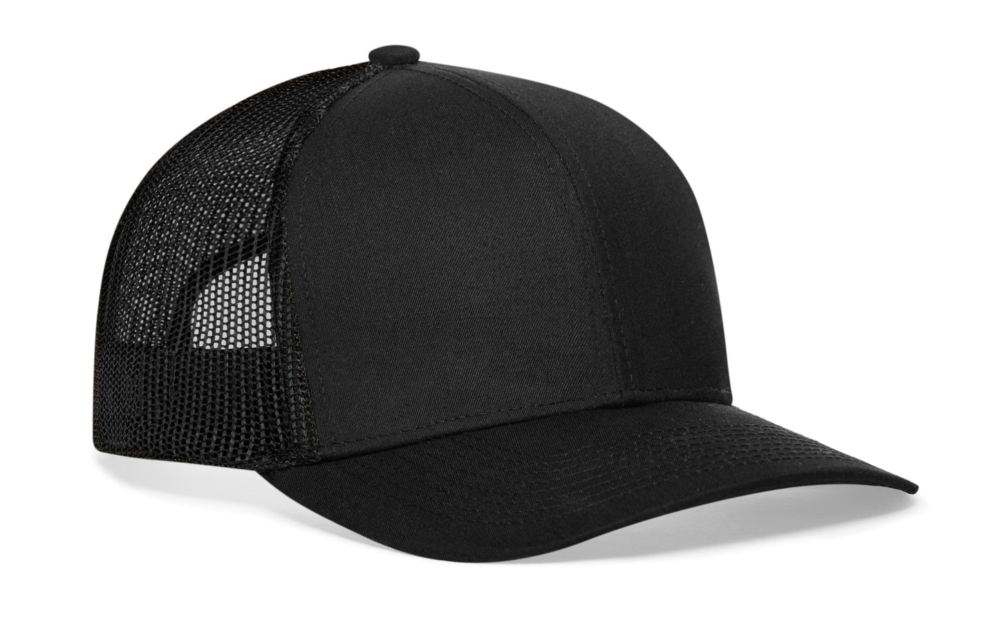 Blank Trucker Hat  |  Black Snapback