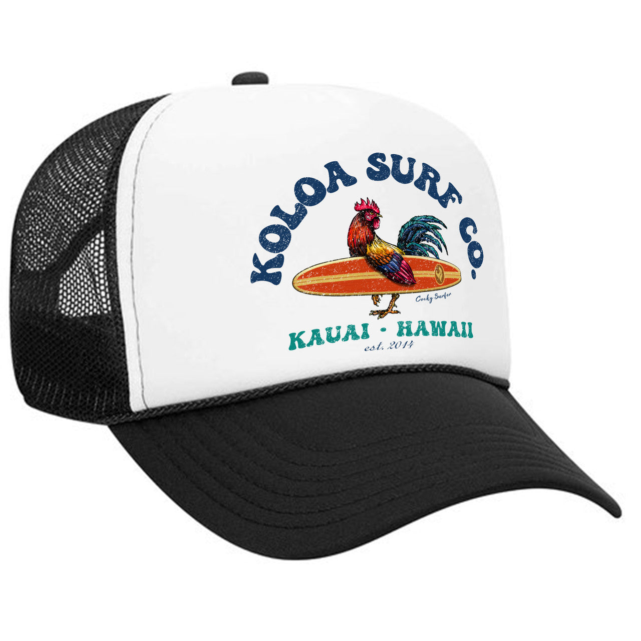 Cocky Surfer Foam Trucker Hat - Classic Mesh Snapback Cap