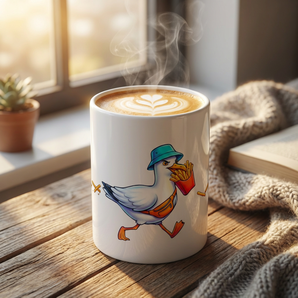 Boardwalk Bandit Seagulls - The Fry Heist - 15oz Mug