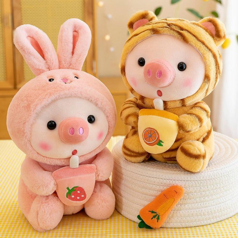 Cute Boba Tea Piggy Plush – Great Gift for All Ages