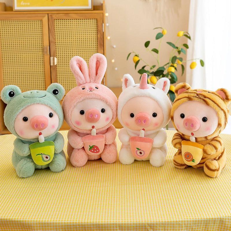 Cute Boba Tea Piggy Plush – Great Gift for All Ages
