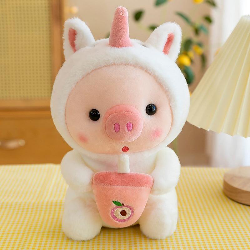 Cute Boba Tea Piggy Plush – Great Gift for All Ages