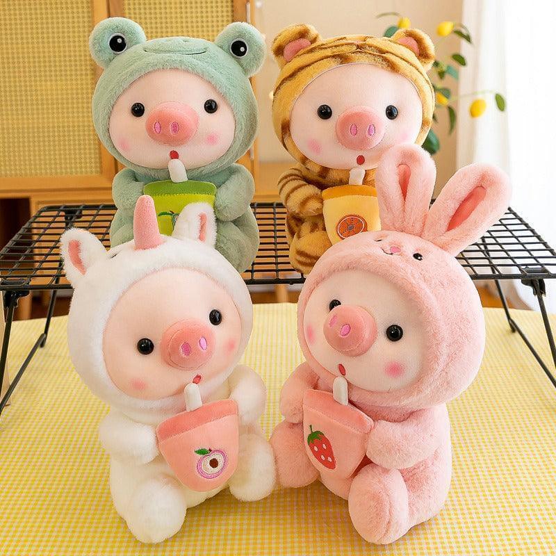 Cute Boba Tea Piggy Plush – Great Gift for All Ages