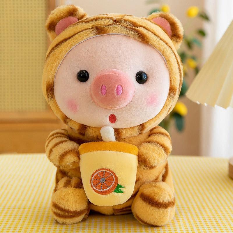 Cute Boba Tea Piggy Plush – Great Gift for All Ages
