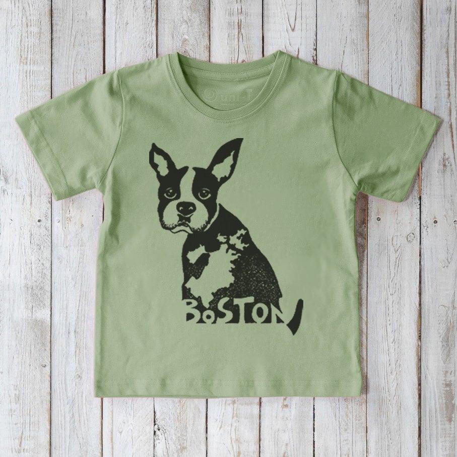 Boston Terrier Puppy T-Shirt for Kids