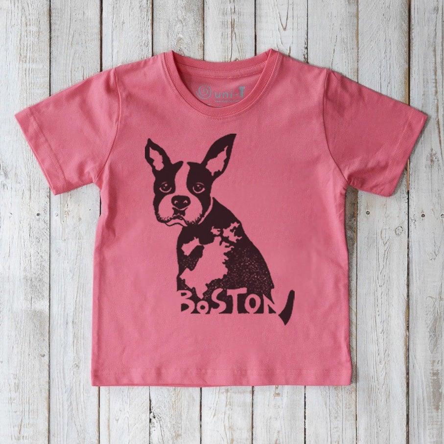Boston Terrier Puppy T-Shirt for Kids