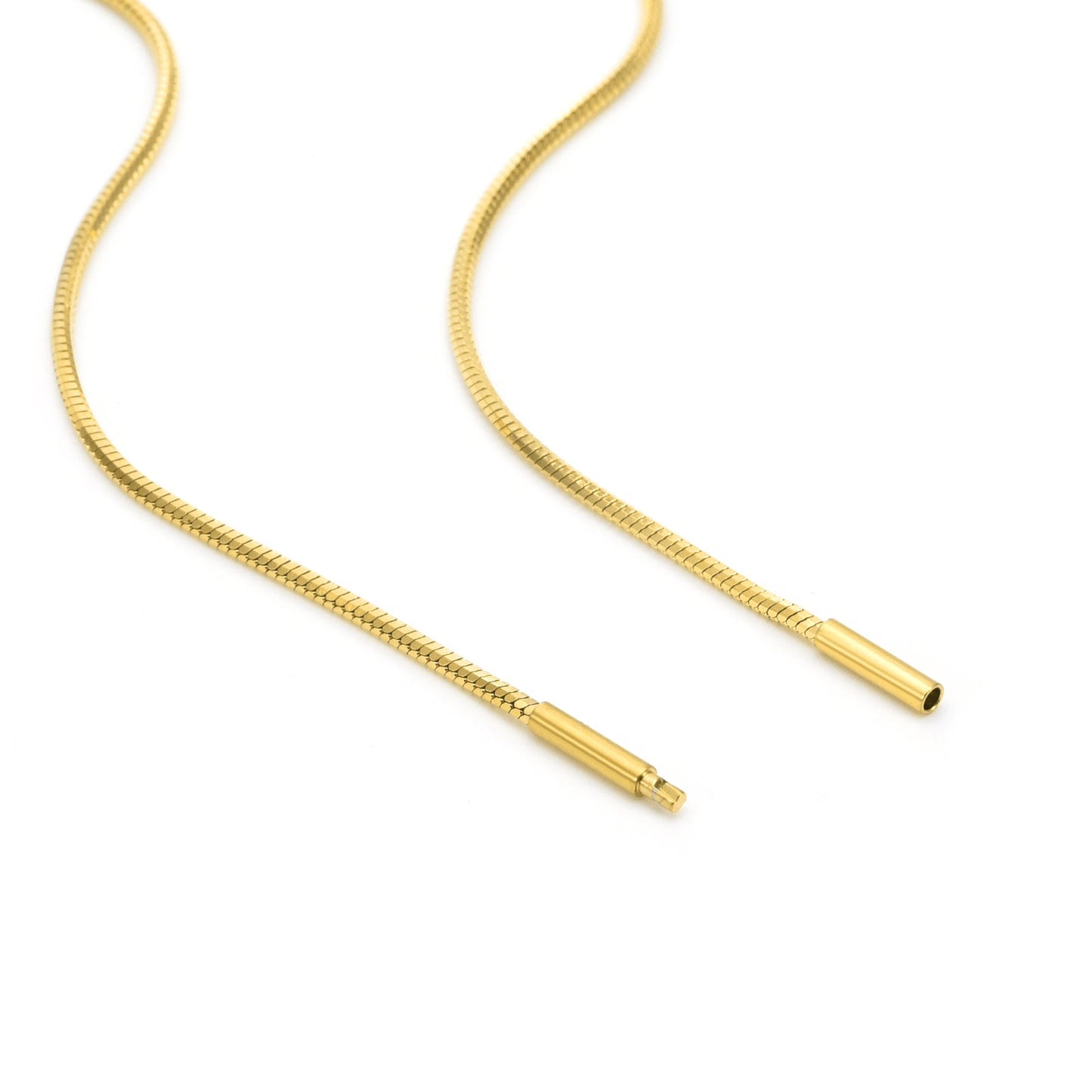 C001G B.Tiff Gold Octagonal Herringbone Chain Necklace (An exclusive clasp design)