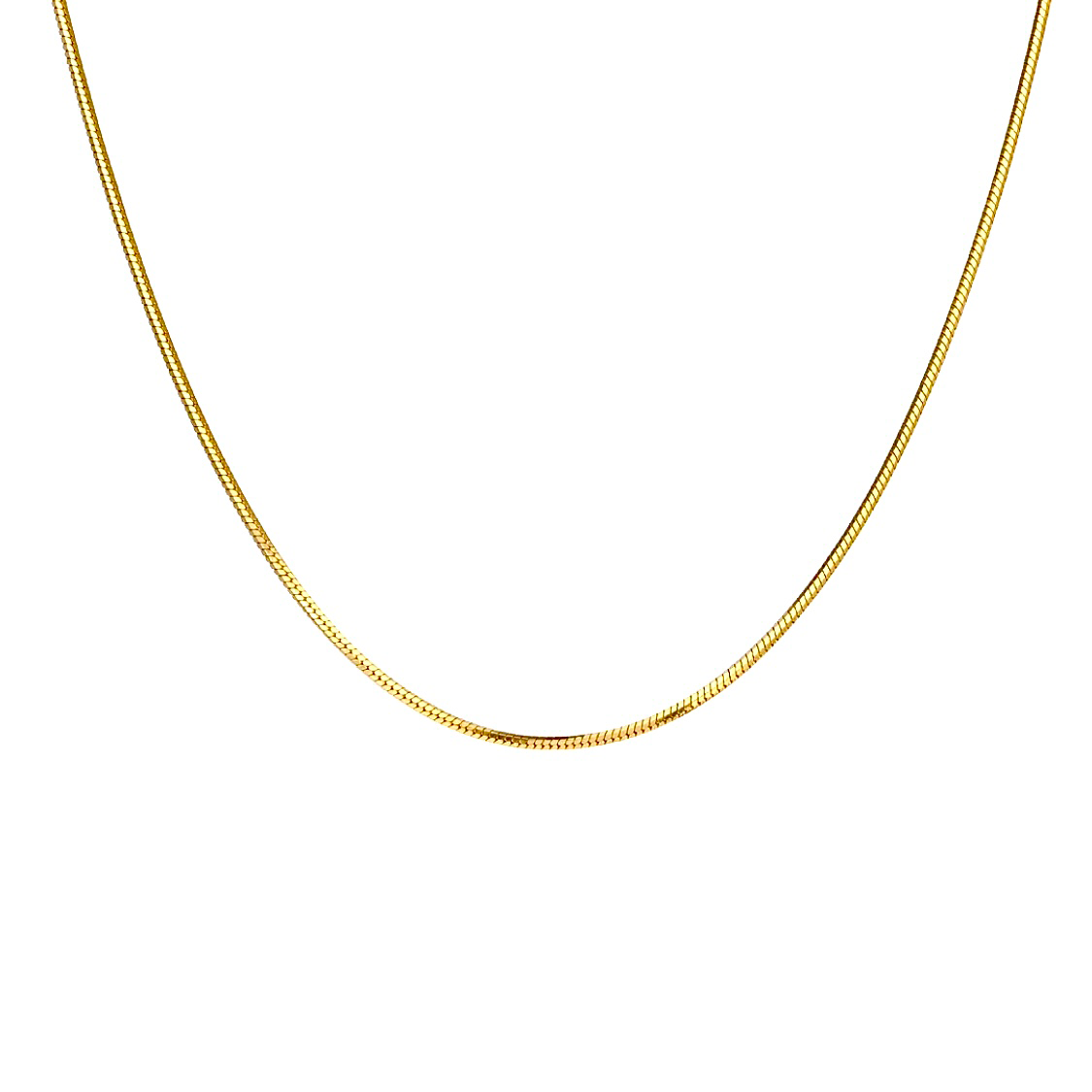 C001G B.Tiff Gold Octagonal Herringbone Chain Necklace (An exclusive clasp design)