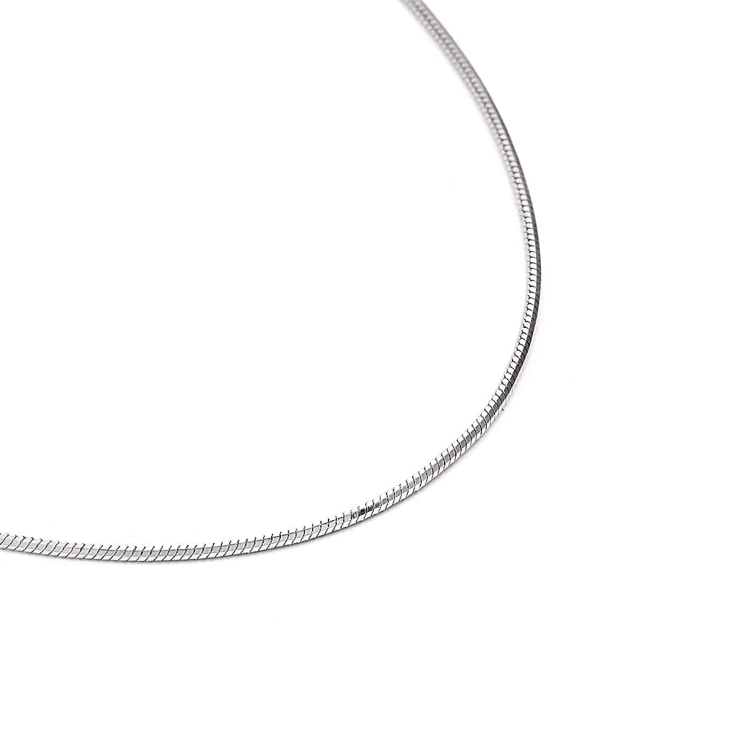 C001W B.Tiff Octagonal Herringbone Chain Necklace (An exclusive clasp design)