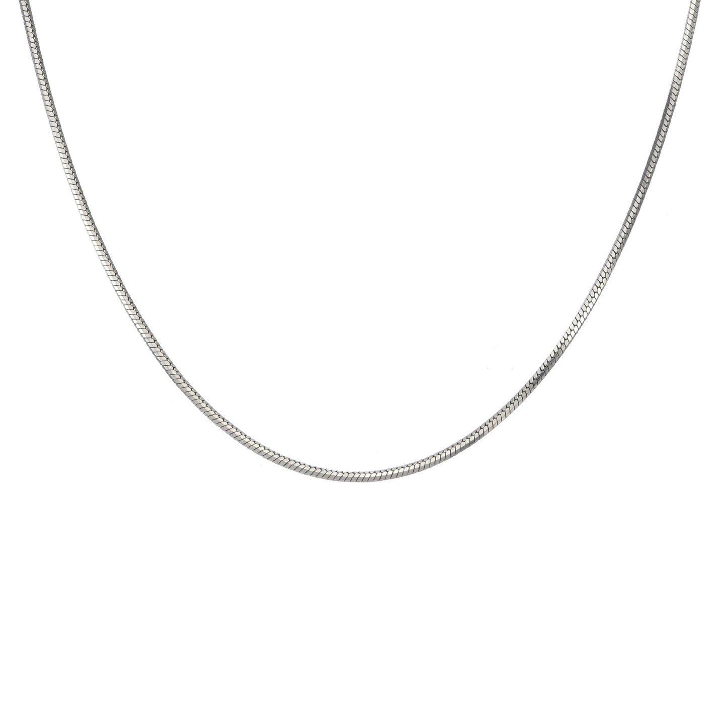 C001W B.Tiff Octagonal Herringbone Chain Necklace (An exclusive clasp design)
