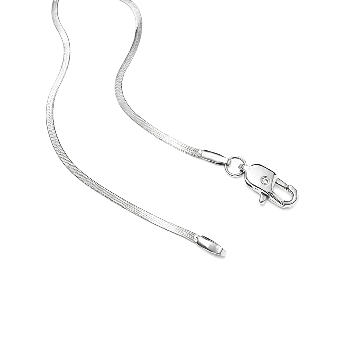 C002W B.Tiff 2mm Herringbone Chain Necklace