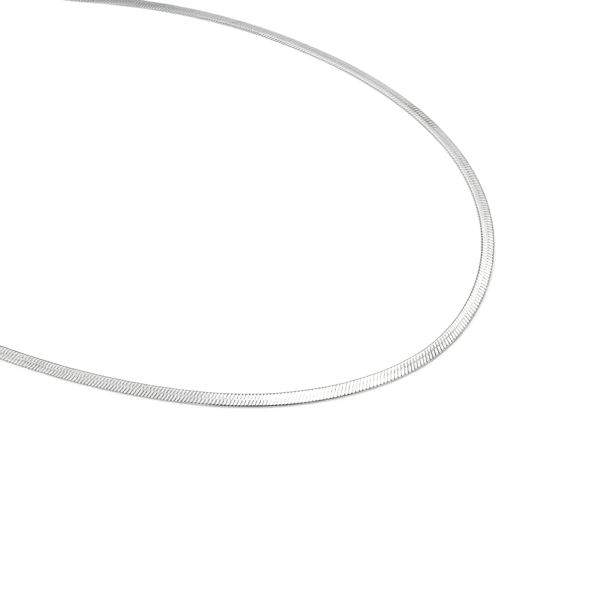 C002W B.Tiff 2mm Herringbone Chain Necklace