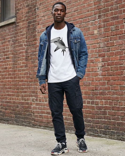 Hammerhead Shark, Great Hammerhead in Bimini Bahamas photograph, Moss Apparel, Unisex T-Shirt