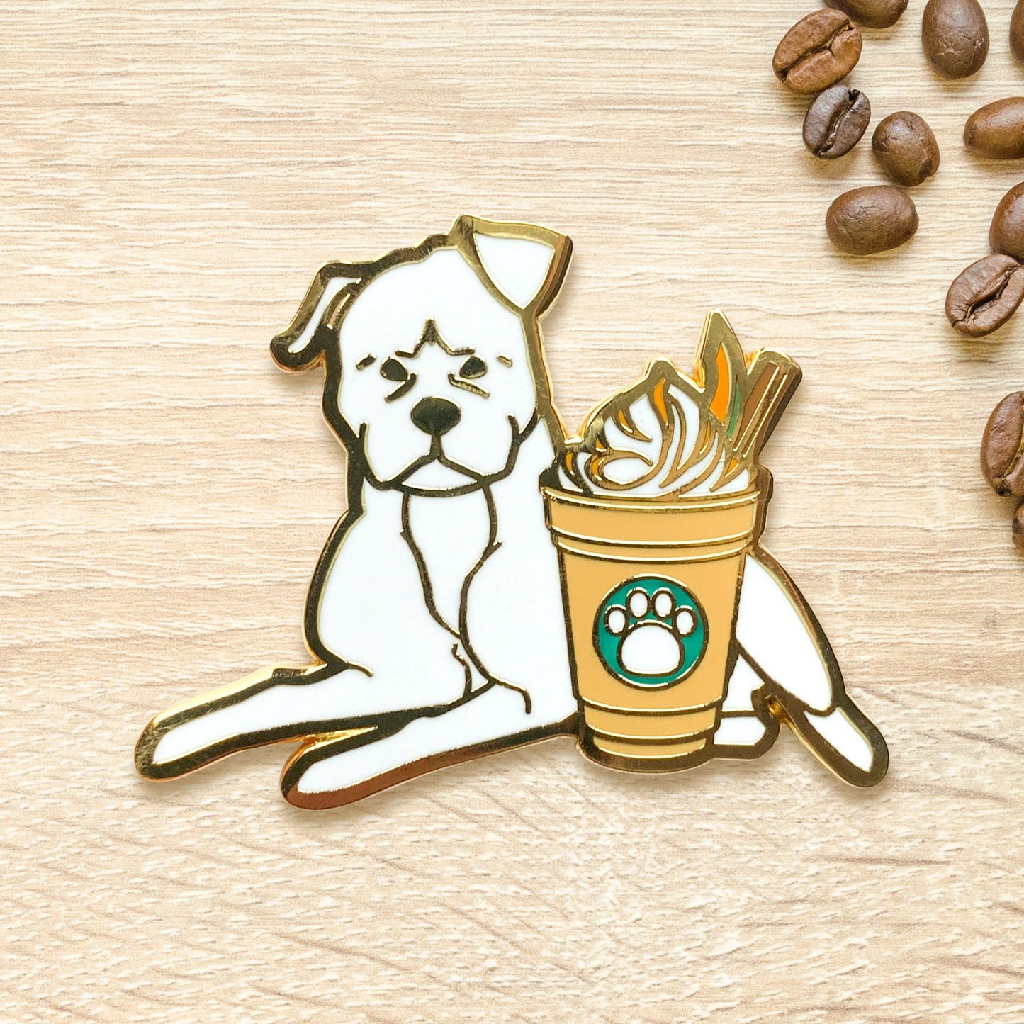 White Pitbull x Pumpkin Spiced Latte Pin