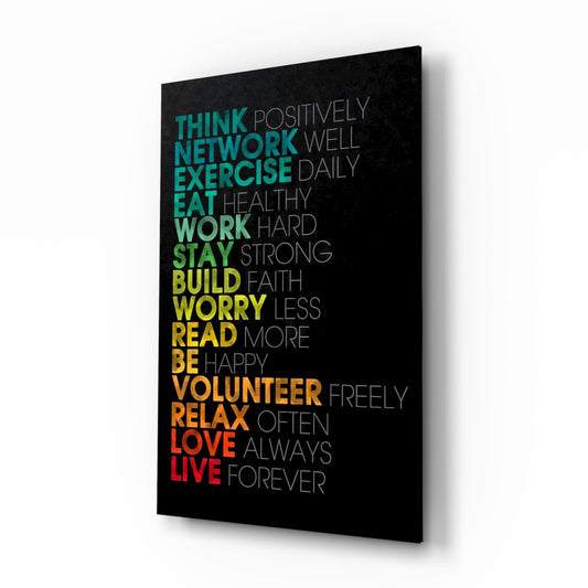 Advices Glass Wall Art