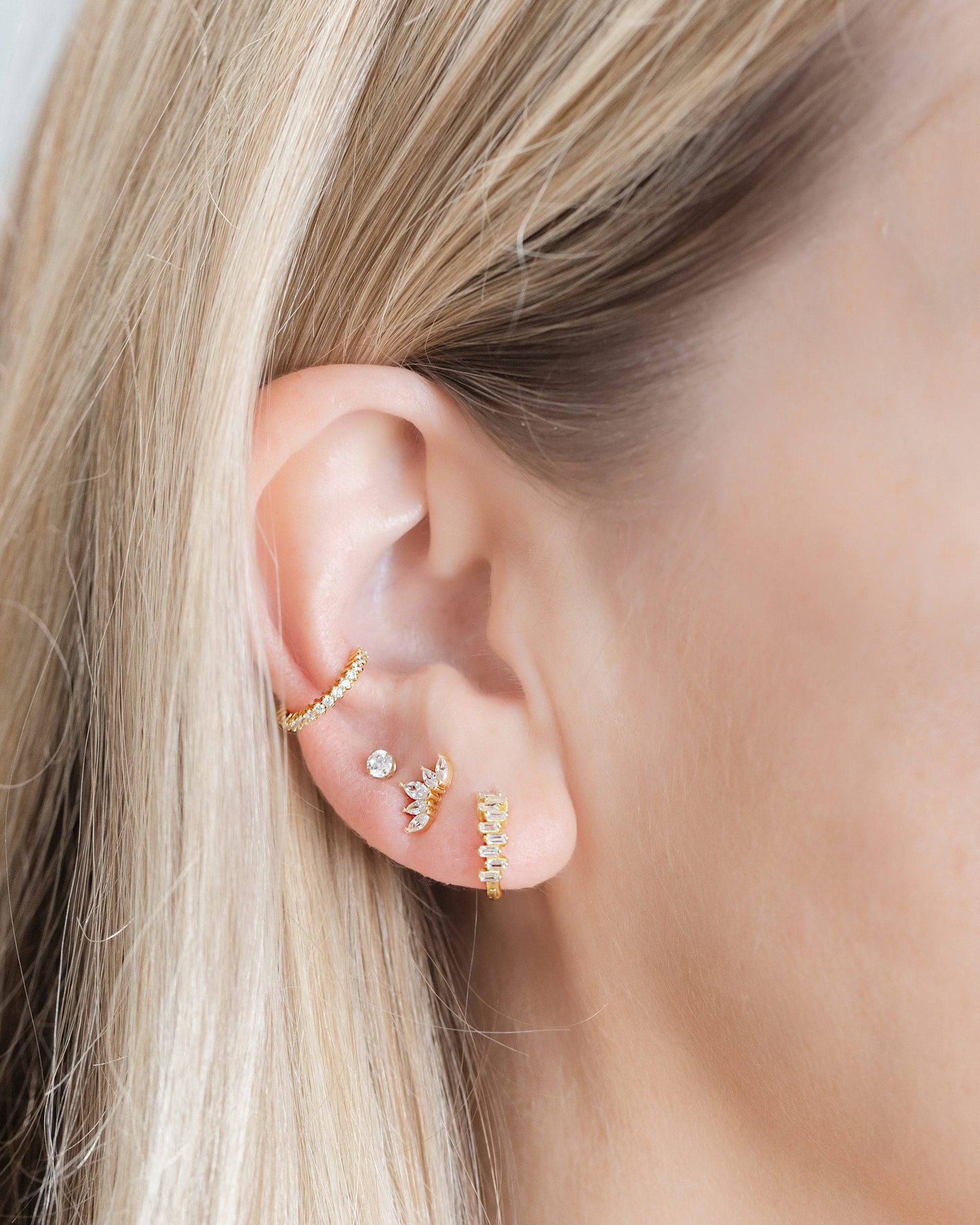 Crystal Crown Studs