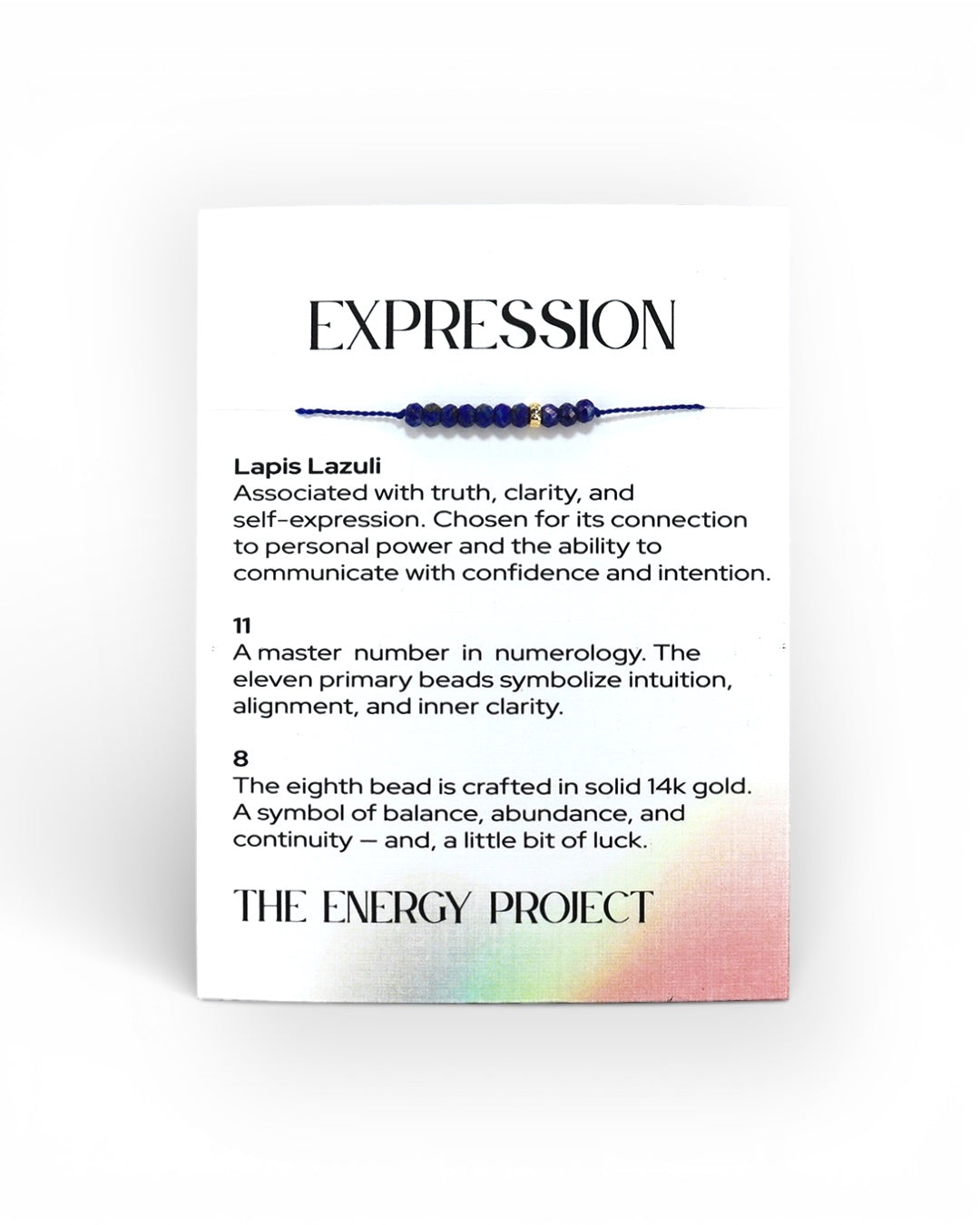 The Energy Project - Expression Bracelet - Lapis Lazuli & 14k Gold