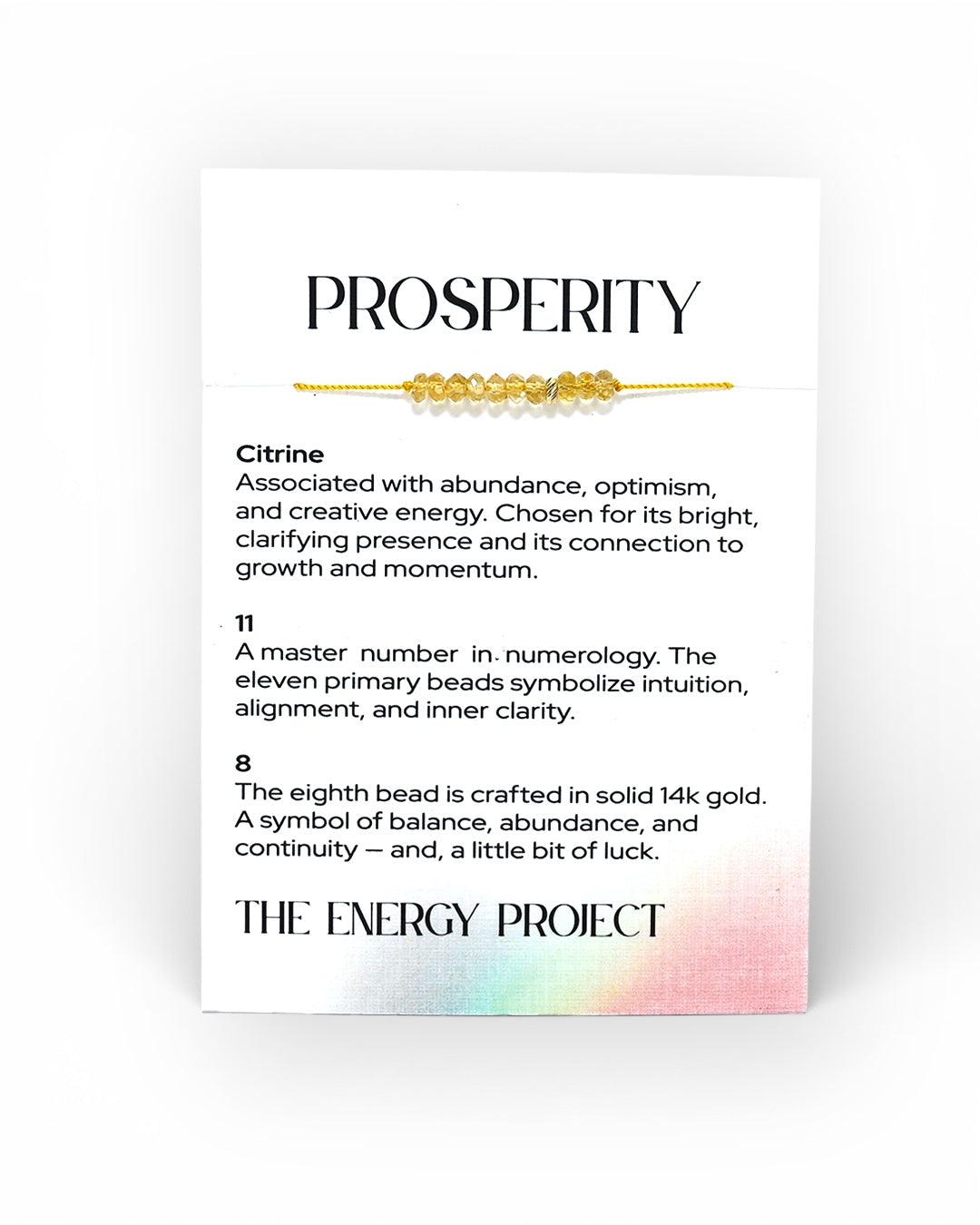 The Energy Project - Prosperity Bracelet - Citrine & 14k Gold